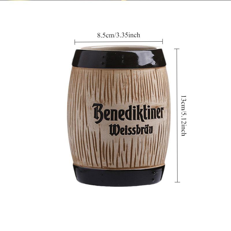 

Creativity Wooden Barrel Cup Personalized TKIK Cup Hawaiian Cocktail Cup Ceramic Tiki Cup Retro Totem Cup Bar Wine Glass Cups