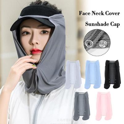 Breathable Ice Silk Sunscreen Mask Quick Drying Neck Protection Scarves Mask UPF50+ Anti-uv Face Cover Face Veil for Summer