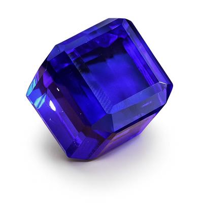Natural Blue Sapphire Loose Gemstone 24 Ct Cube Cut for Birthday Gift September Birthday Birthstone