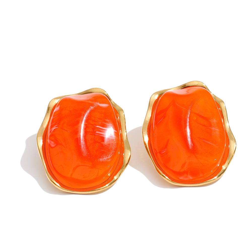 

Yhpup 5 Color Spring Summer Acrylic Resin Candy Stud Earrings Gold Color Stainless Steel Exclusive Fashion Jewelry