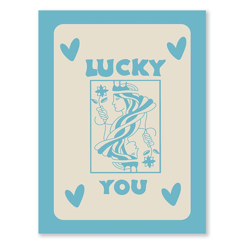 Multi Colour Fashion Retro Wall Art Ace of Spades Love Canvas Painting Pink Orange Yellow Black Green Blue Purple Bedroom Poster