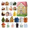 Dream Cabin Advent Calendar 24-Day Christmas Countdown Calendar Fantasy House Decorations Festive Gift for Kids Family Friends