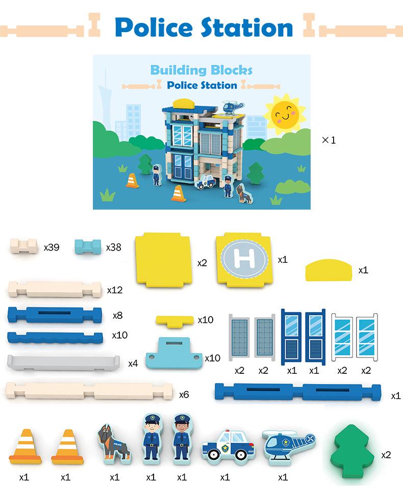 Luban Wooden Mortise and Tenon Building Blocks for Children's Early Learning and Development