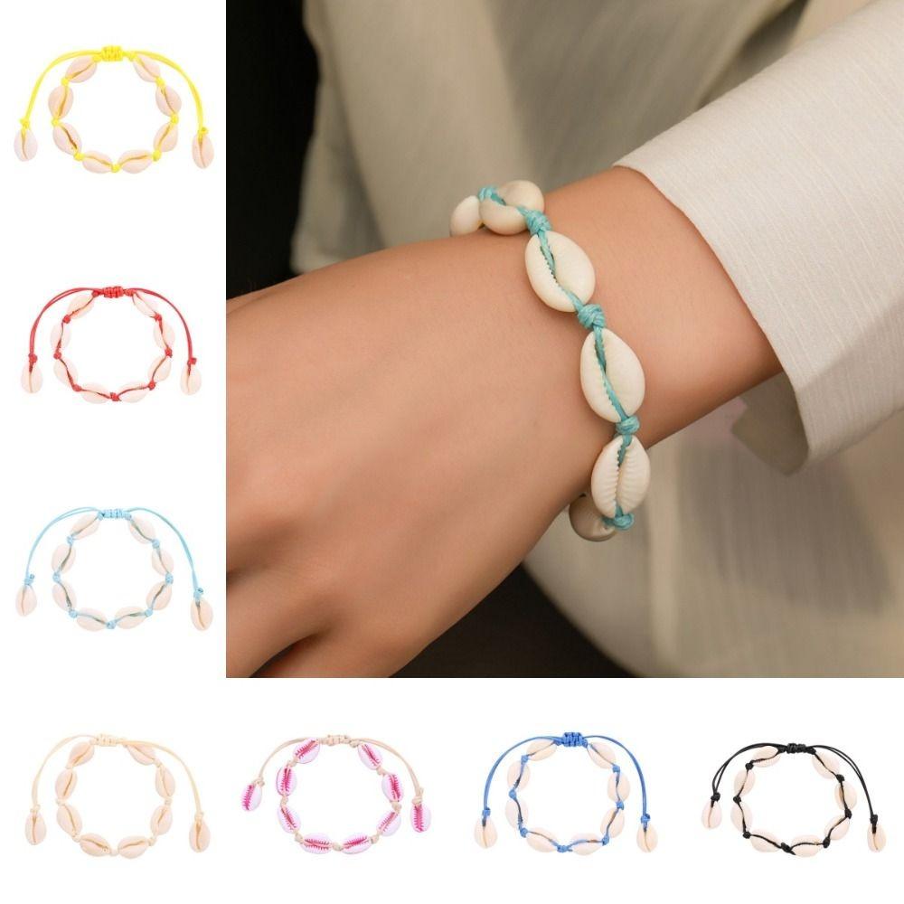 Adjustable Bracelet Sea Beach Bracelet Rope Chains Shell Handmade Rope Party