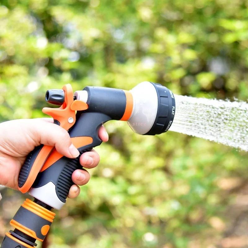 Multiple Interfaces Spray Lawn Watering Multi-Function Car Wash High Pressure Durable Hand-Held Tool Hose Sprinkle Nozzle Garden