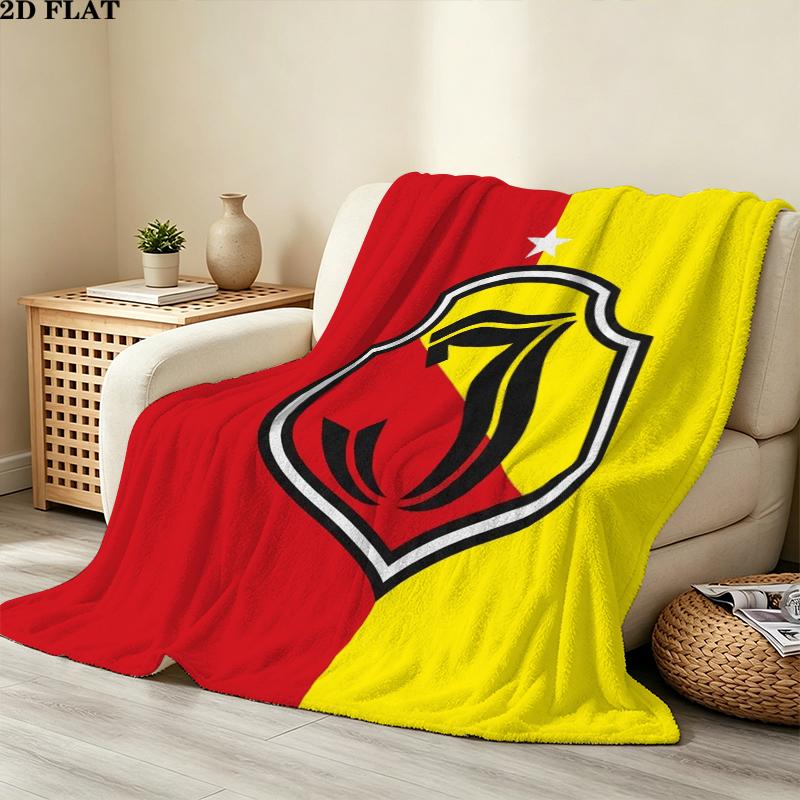 Jagiellonia Biaystok Print Flanelldecke, Hohe Qualität, Bequem für alle Jahreszeiten, Heimdekoration, Wärme und Komfort, Perfekt für Weihnachtsgeschenke