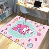 1pc My Melody Cute Rug with Bowknots and Hearts- Perfect for Home Decor, Office Carpet, Outdoor Rug, or As a Gift!z196