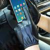 1 Pair Men Gloves Faux Leather Plush Full Fingers Touch Screen Winter Mittens for Outdoor