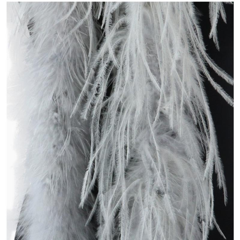 DIY Weißer STRAUSSENFEDER boa 1 6 10 15 35lagig Straußenfeder boa Besatz Tanzkleid Hochzeit Basteln Halloween Kundenspezifische Lieferung auf Lager