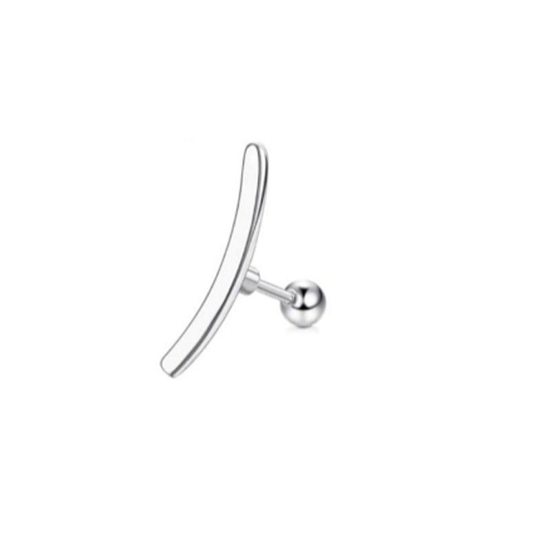 1Pc 16G Stainless Steel Screw Back Stud Earrings for Women Men, Fashion Cubic Zerconia Cartilage Conch Helix Ear Piercing Jewels