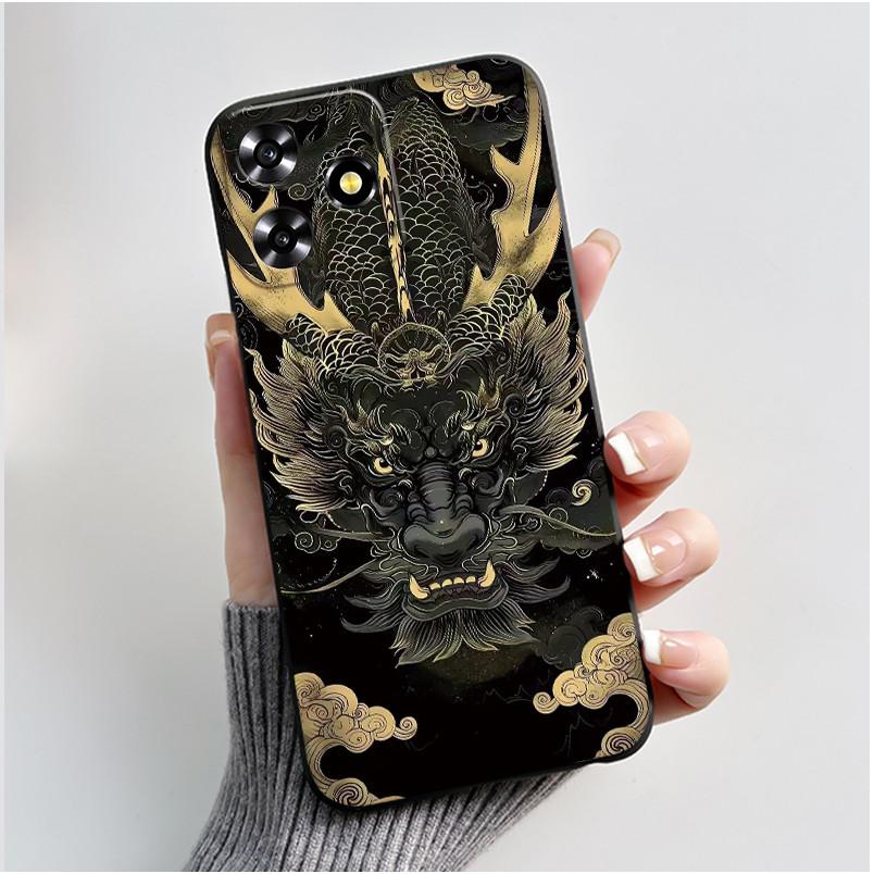 Soft Case For ZTE Blade V50 Design / ZTE 8050 / Blade V50 Smart Casing Luxury Dragon Cute Cool Boys Girls Phone Case Black Cover