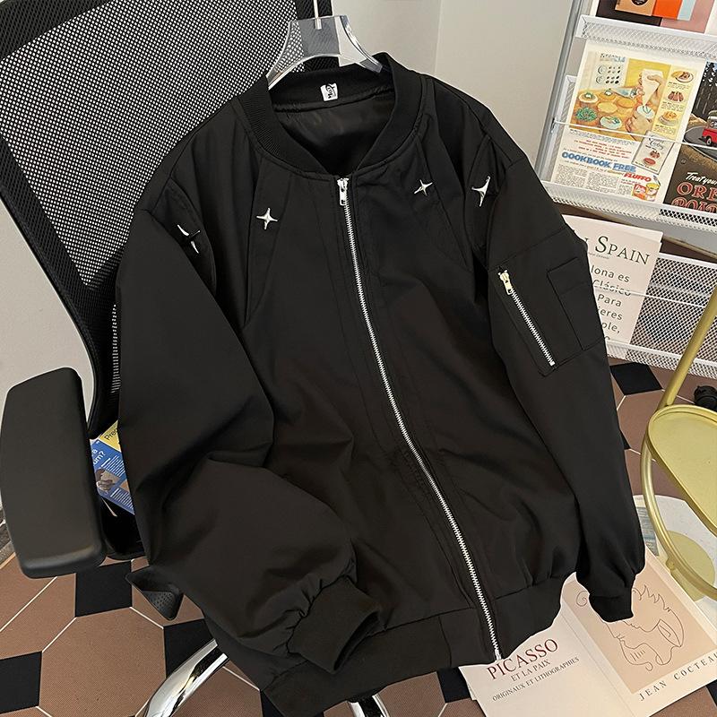 

Spring and Autumn baseball jersey jacket men s casual trendy brand sports ruffian handsome design sense American youth Korean version Hong Kong style S