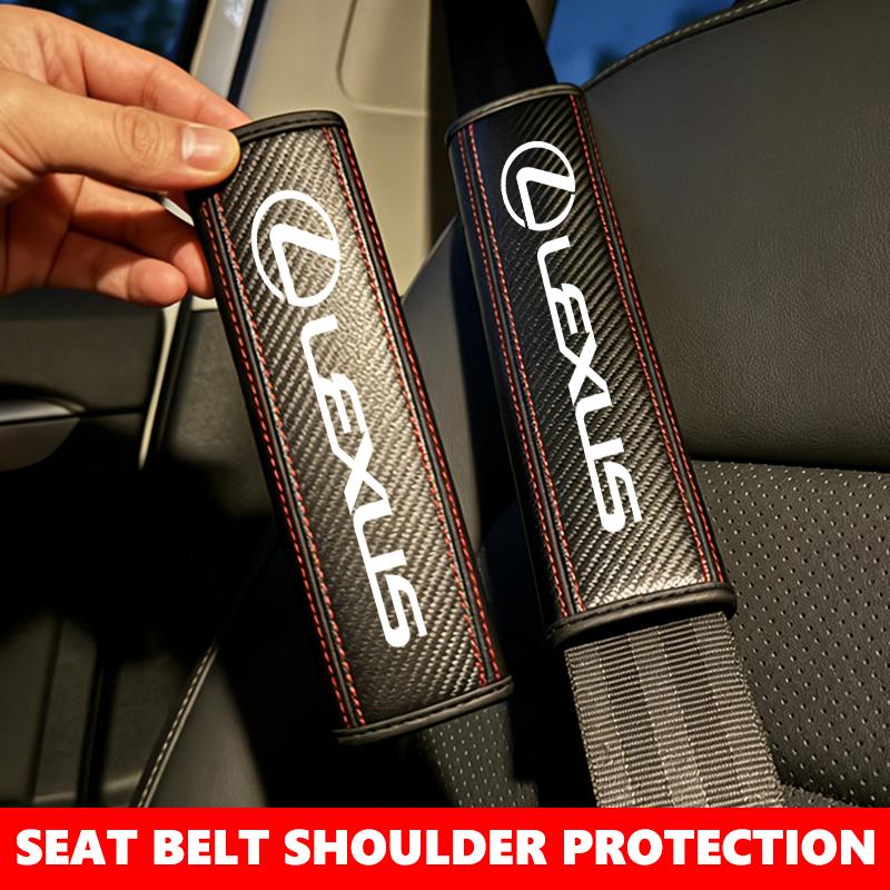 Car Seat Safety Belts Shoulder Cover Leather Soft Pad For Lexus UX250h RX450h CT200h RX400h NX LX GC RX UX GX