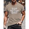 Men's summer 100% pure cotton fashionable casual loose TOP DAD imitation old pattern printed round neck short sleeved T-shirt