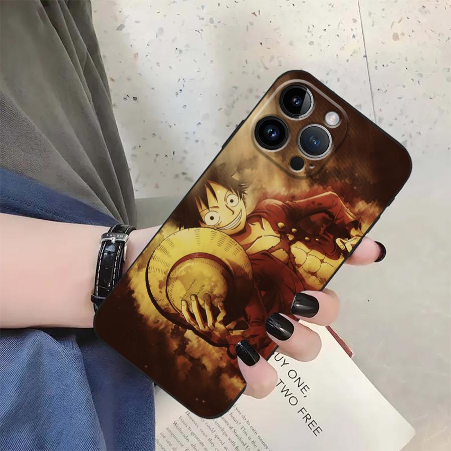 

Черный Мягкий Чехол для Телефона для iPhone XR 15 16 14 Plus 17Air XS Max 13 12 11 17 Pro Max 7 8 Король Пиратов Луффи Сабо iPhone 13 Pro