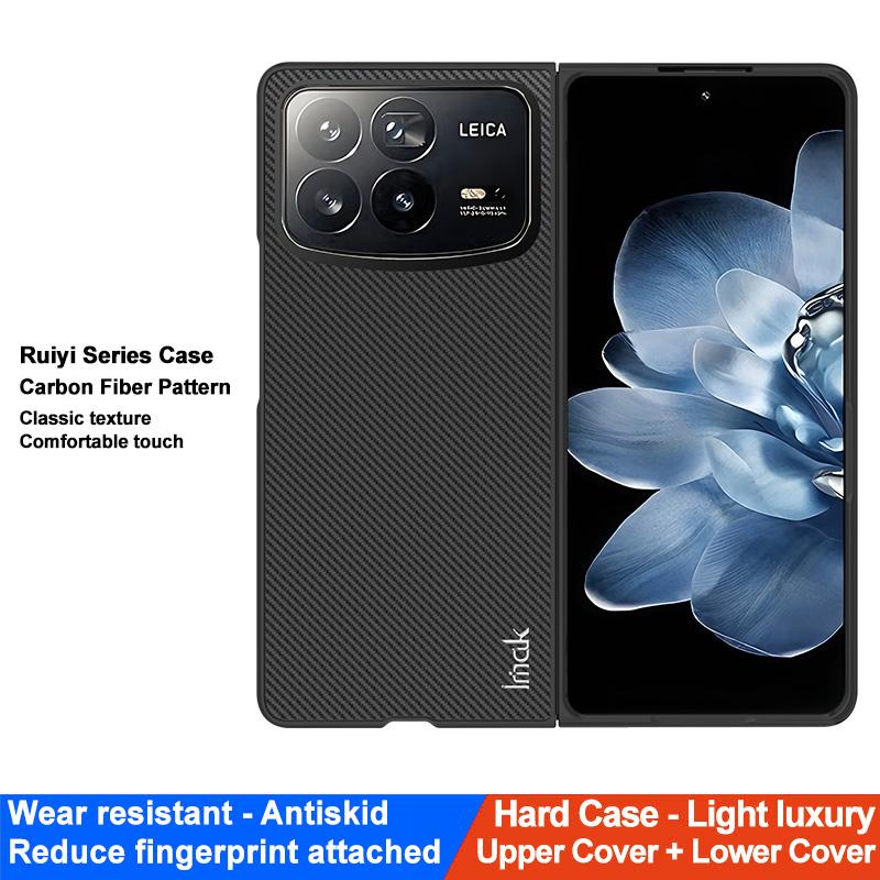 IMAK Ruiyi Series for Xiaomi Mix Fold 4 5G Case Carbon Fiber Leather+PC Phone Cover