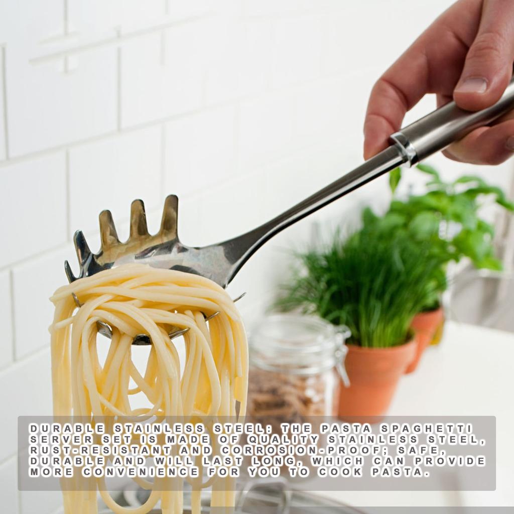 1PC Spoon Multifunctional Pasta Spoon Food Strainers Stainless Steel Spaghetti Server Pasta Colander Ladle Noodle Strainer Tool