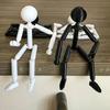 2ps 3D Printed Matchstick Figures, Flexible Four Limb Tabletop Game Decorations Ideal Gifts for Easter, Halloween, and Christmas
