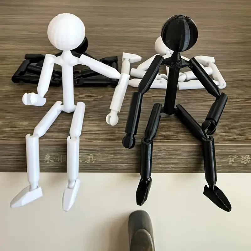 2ps 3D Printed Matchstick Figures, Flexible Four Limb Tabletop Game Decorations Ideal Gifts for Easter, Halloween, and Christmas