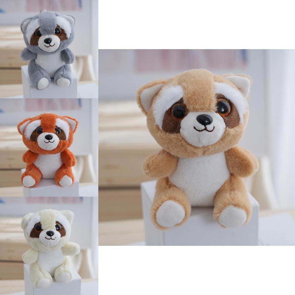 Cute Little Raccoon Plush Toy Keychain Fluffy Panda Doll Bag Pendant Gift