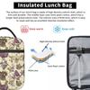 Chic Chick And Floral Pattern Insulated Lunch Bag for Women Children Portable Food Boxes Thermal Lunch Box Tote
