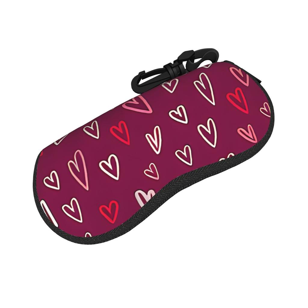 pink hearts gift for lover Glasses Case Gifts For Women Men  Box  Eyeglasses Box Charming Eyewear Container