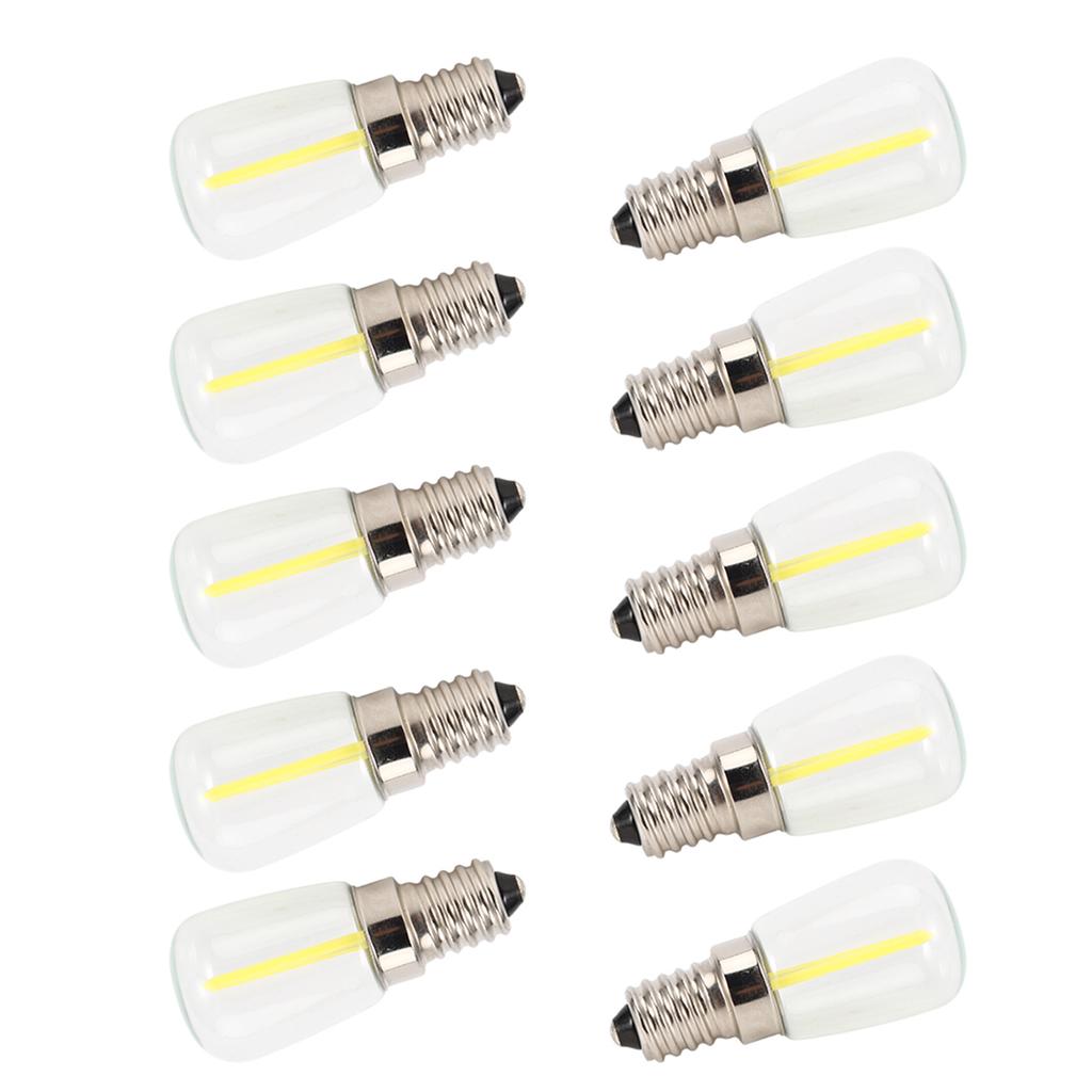 10Pcs E14 Long Filament Mini LED High Brightness Light Bulbs 1.5W AC230V