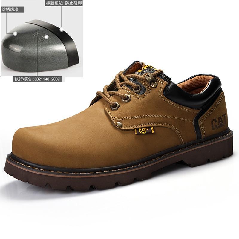 2/Scarpe da uomo Carter basse in pelle bovina di primo strato opache scarpe da lavoro anti-schiacciamento casual versatili