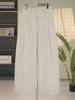 Gray Women's High-Waisted Wide-Leg Pants 2026 - Slimming Loose Straight-Leg Suit Trousers
