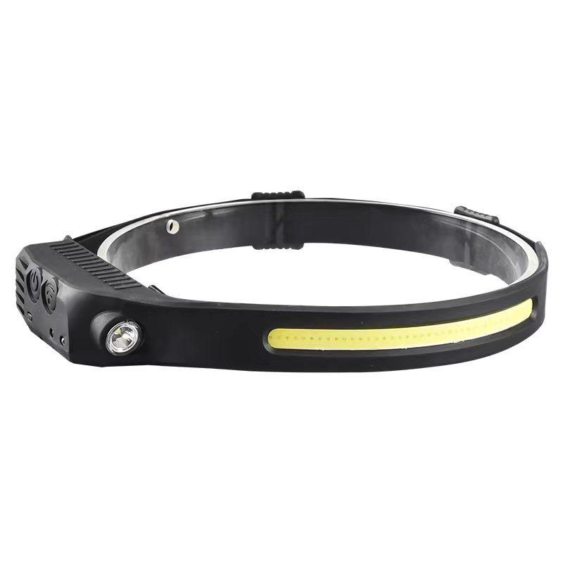 

USB Rechargeable Wave-Sensing Headlamp: High-Brightness, COB Light for Outdoor Activities, Night Running, Cycling & Mountaineering