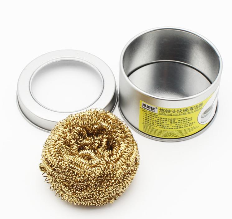 Cleaner Ball Cleaning Ball Desoldering Soldering Iron Mesh Filter Cleaning Nozzle Tip Copper Wire Metal Dross Box Clean Bal