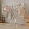 2-Second Foldable Telescopic Clothes Rack - Windproof, No-Install Design for Bedroom, Balcony, & Quilts