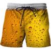 Bier Grafische Shorts Casual Heren 3D Geprinte Strandshorts Zomer Surf Zwembroek Hawaï Vakantie Zwempak IJzige Shorts