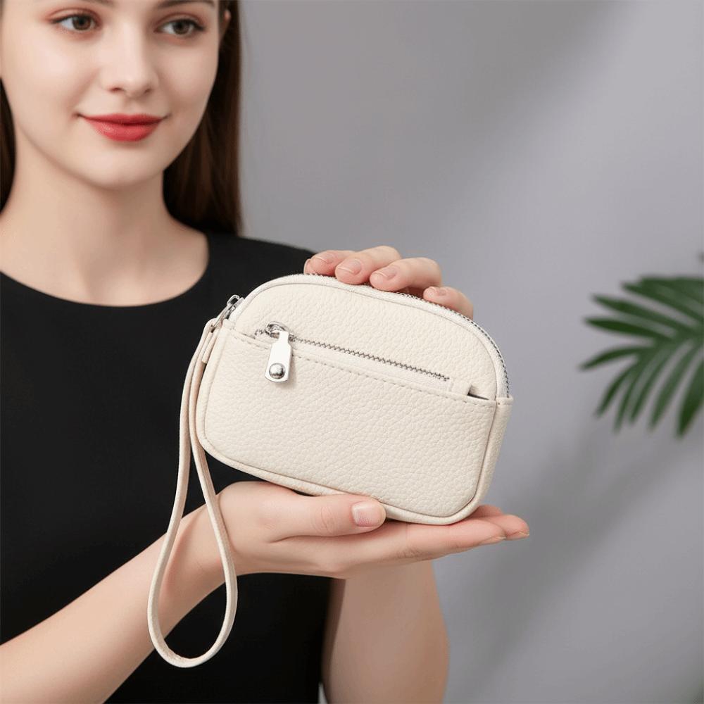 With Wrist Strap Women Wrist Wallet Zipper Hand-held Key Bag Fashion Coin Bag Urban Design