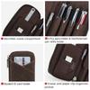 CONTACTS Astuccio per matite in pelle pieno fiore Fatto a mano Vintage Cerniera Porta penne Pochette con fessura per carte Organizzatore per penne Tasche Borsa per cancelleria