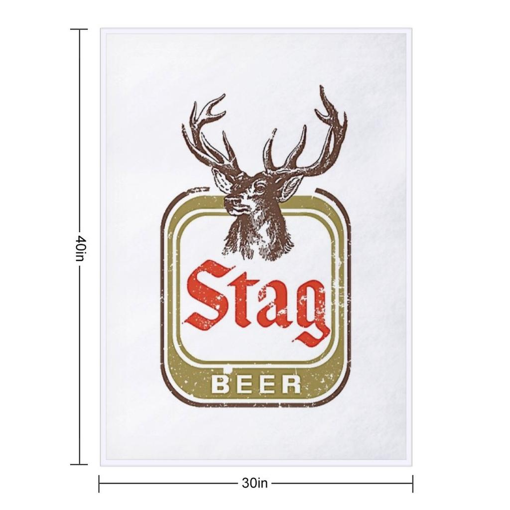 Stag Beer T-Shirt Throw Blanket Decorative Sofas Polar Bed Fashionable For Decorative Sofa Blankets