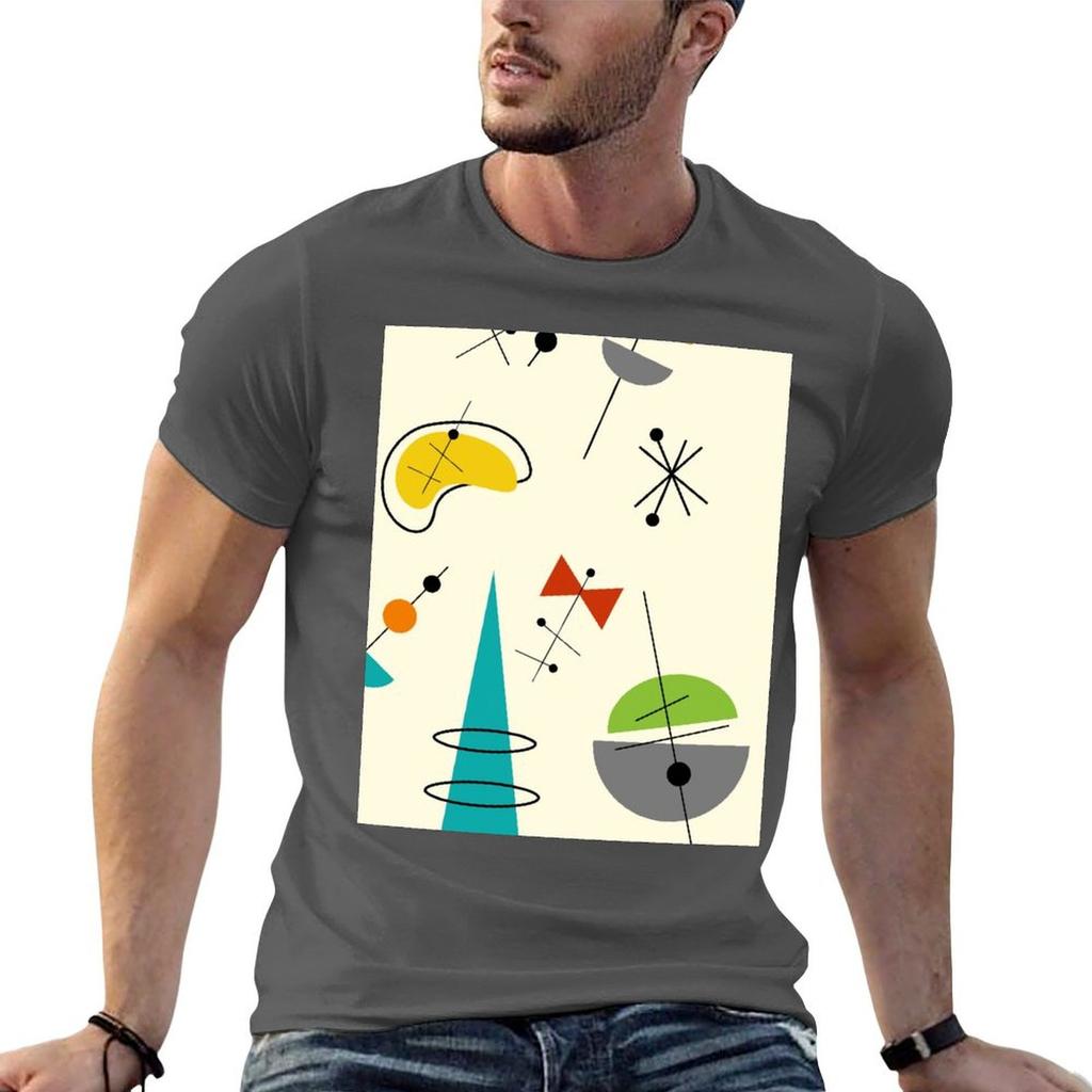 Modern Mid Century  TShirt No Iron Casual Short Sleeve Top