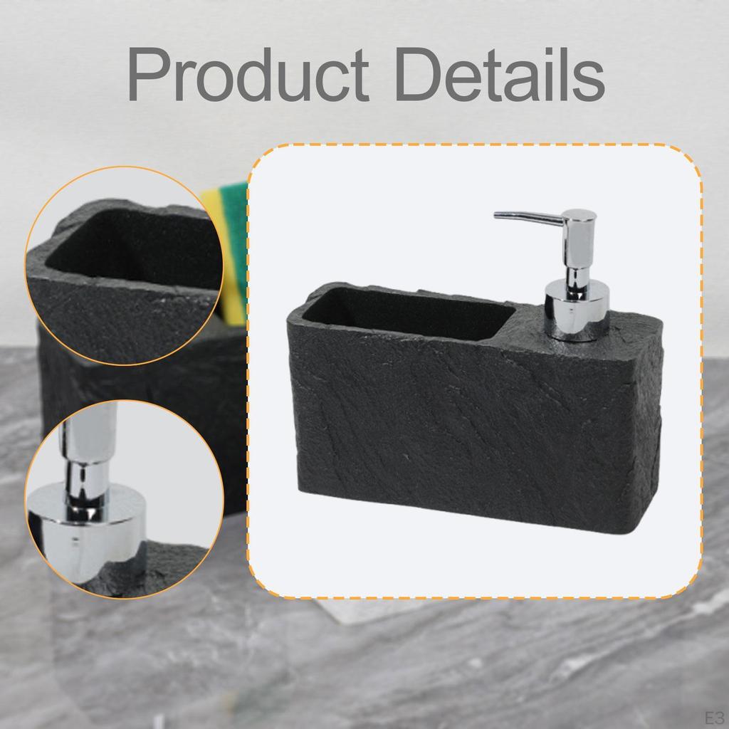 Soap Dispenser Accessories Sturdy with Sponge Holder Space Saving Resin Organizer for Sponges