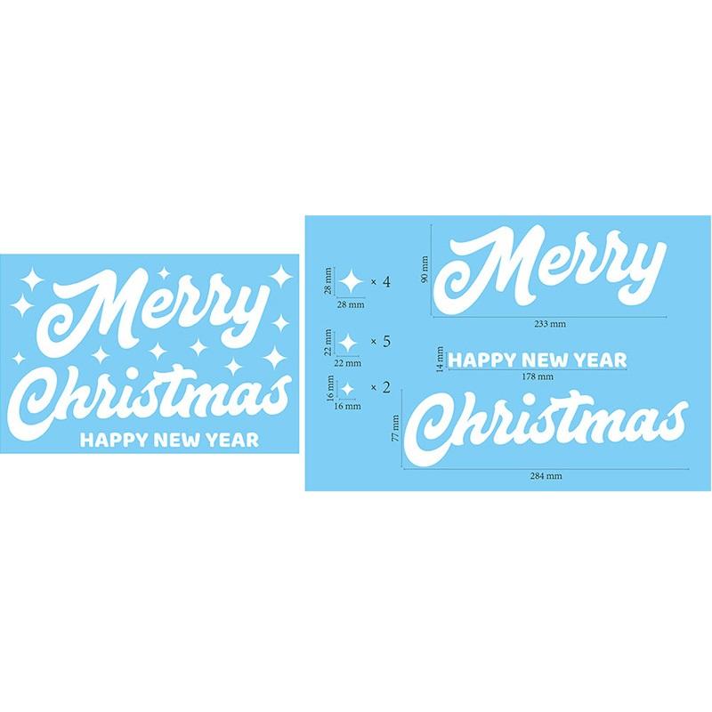 Christmas Window Clings Stickers Snowflake Santa Claus for Glass Xmas Decorations Holiday Home New Year  Window Decor DIY Party