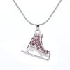 Snake Chain Ice Skate Pendant Sliver Color Figure Skating Pendant  Teens Girl