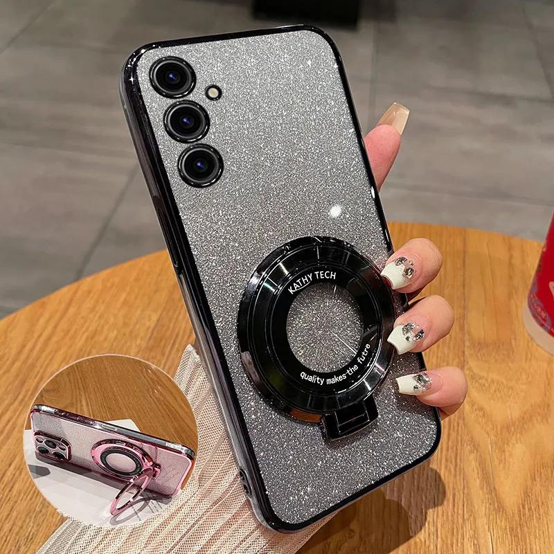 Luxury Magnetic Suction Stand Phone Case for Samsung Galaxy M55 M54 M53 M52 M51 M34 M33 A750 73 72 4G 5G 71 70 55 54 53 52 35 34