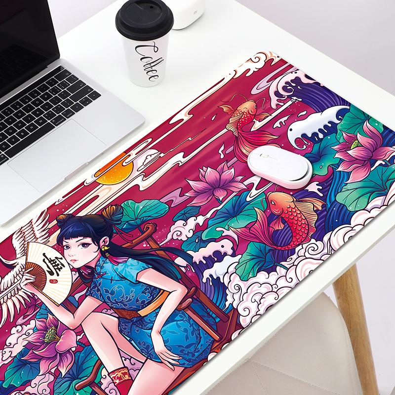 Gaming Mousepad Art Dragon Large Mouse Pad Hip Pop Laptop Keyboard Desk Mat Office Supplies Desk Accessories  Gaming Desk