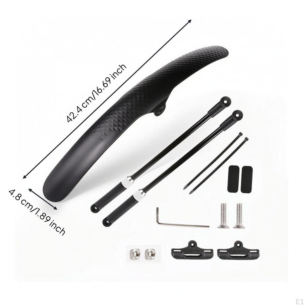 Cycle Mudguard with Brackets Long-Lasting Quick Release
