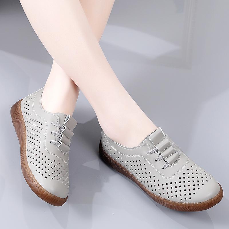 Lässige Damen-Einzelschuhe mit weicher Sohle und Ausschnitten, 35-41