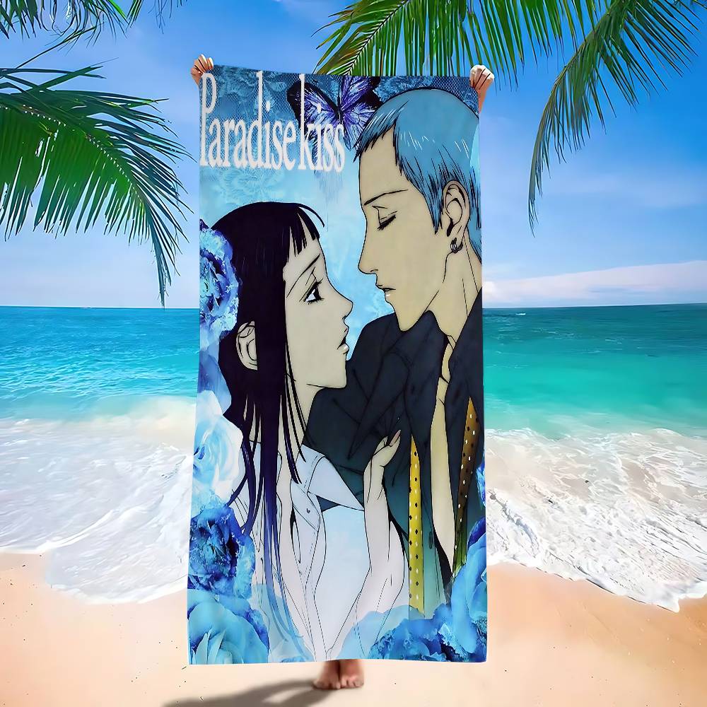 Anime P-Paradise K-Kisss Shoujo Manga Beach Towel Bath Towels for Microfiber Quick Dry Custom Sand Free Beach Yoga Spa Gym Pool