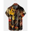 Men's Shirt Summer Hawaiian Shirt Pattern Print Music Notes Outdoor Street Short Sleeved Printed Clothing Fashion Designer