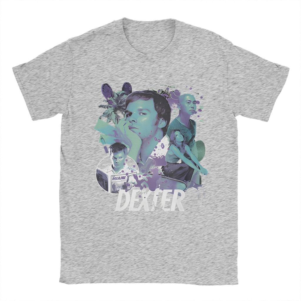 Dexter Morgan Movie Cotton TShirt For Male Summer Crime TV Drama  Retro T Shirts O Neck Tee Shirt Plus Size Hot Sale Clothes