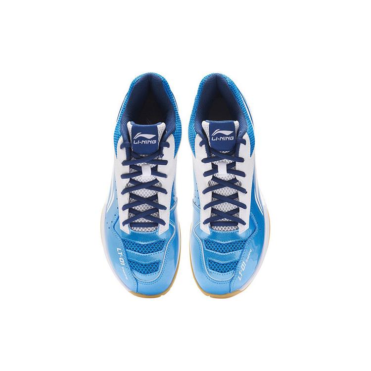 New LINING Badminton Shoes Unisex Low Top Interstellar Blue/Standard White AYTS024-2