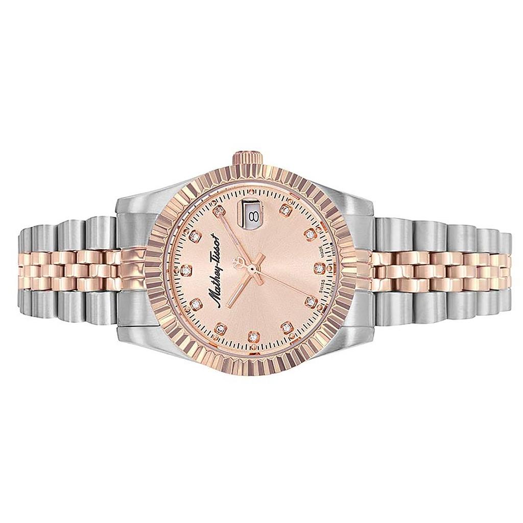 Mathey-Tissot Mathy III Two Tone Stainless Steel Pink Dial Quartz D810RSAL Women's Watch