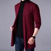 Men Cardigan Sweater Pure Color Anti-shrink Autumn Men Winter Knitting Sweater Coat for Work
